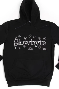 Купить толстовку Кенго унисекс "Glowbyte" черная