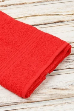 Купить полотенце махровое 40х70 см красное