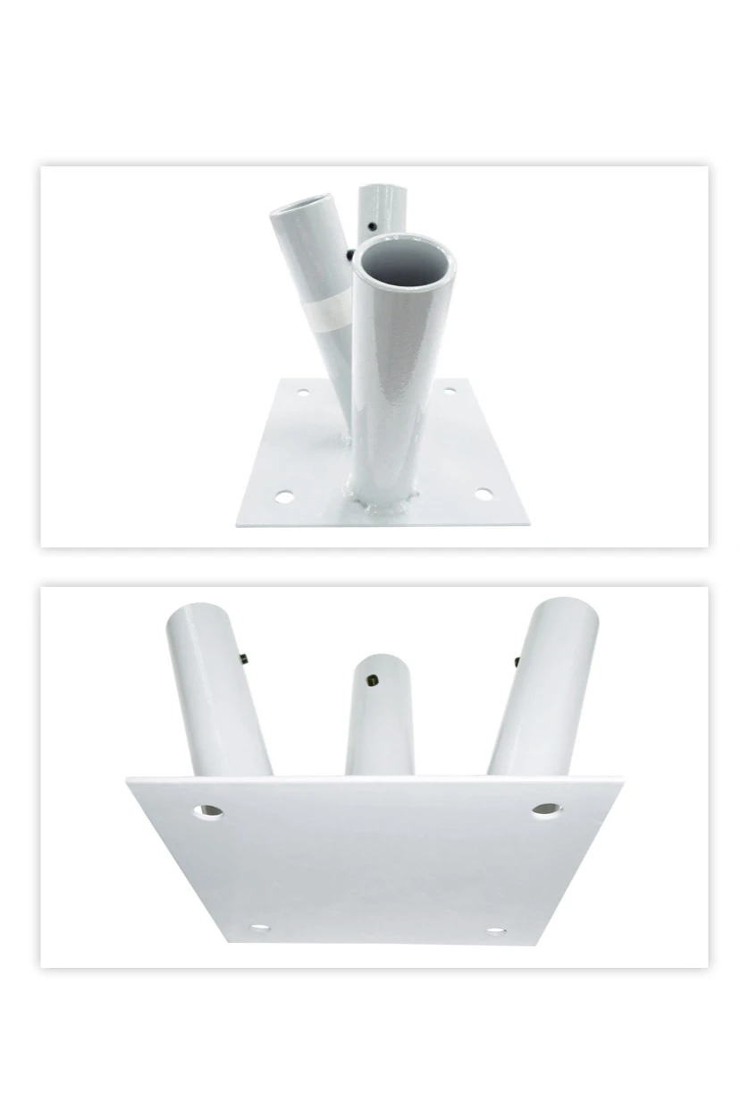 Кронштейн козырьковый на 3 штока с алюминиевыми древками 2,5 м#3