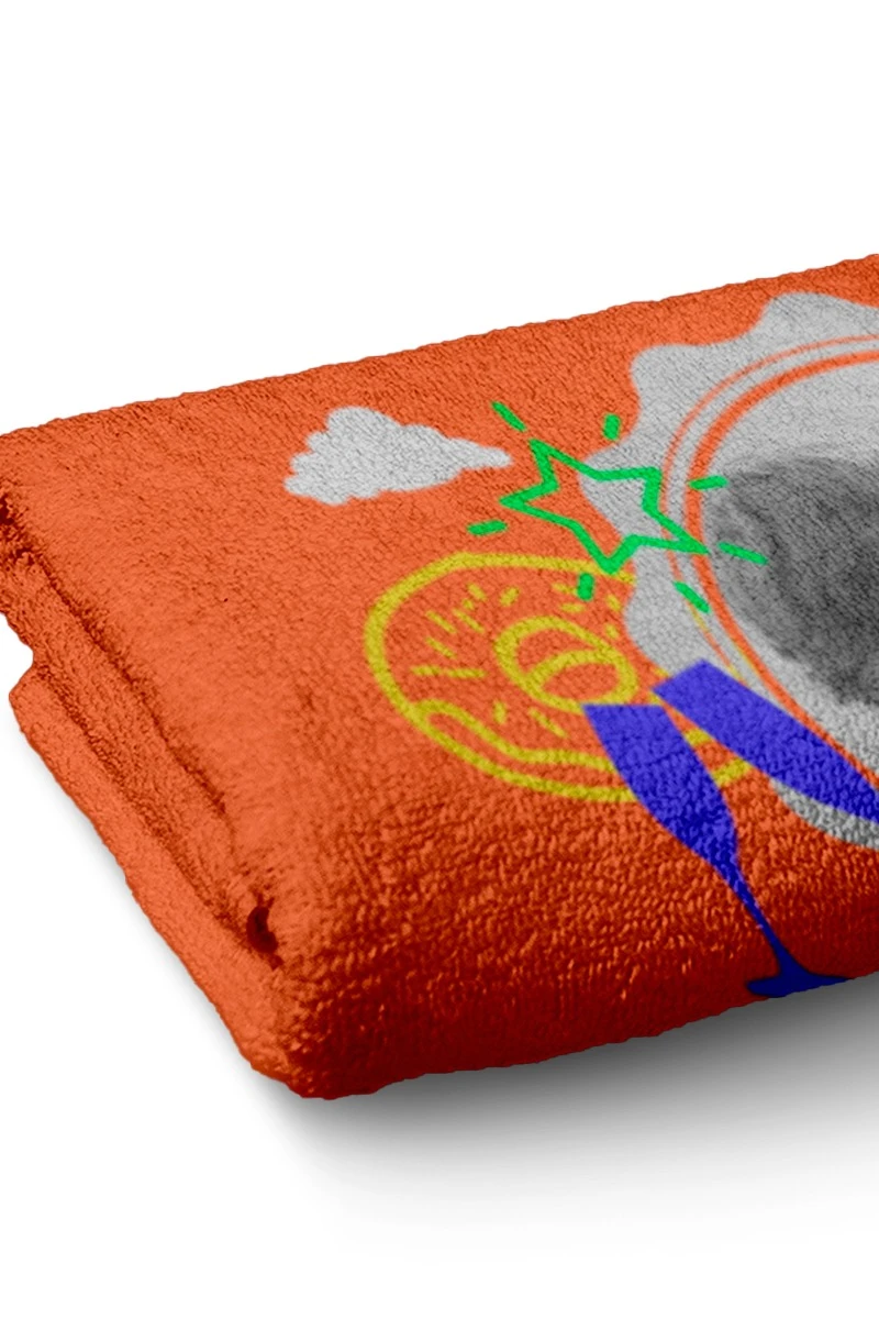 Полотенце махровое 40х70 cм печать с одной стороны (Color) "Love you"#1