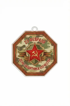 Медаль из акрила АК5034 Многоугольник 50 мм с печатью#1
