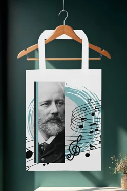 Купить сумку Лайт из габардина 30х40 см, с принтом "Tchaikovsky music"