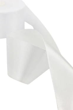 Лента атлас белая ширина 5 см#2