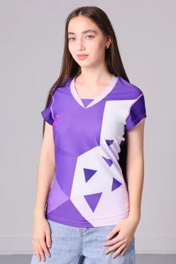 Купить футболку Нолан женская с полной запечаткой "Purple"