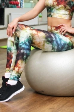 Легинсы женские с широким поясом с принтом "Galaxy"