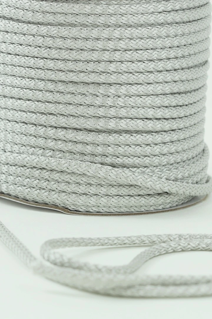 Купить шнур круглый с сердечником 6 мм пэ, серый