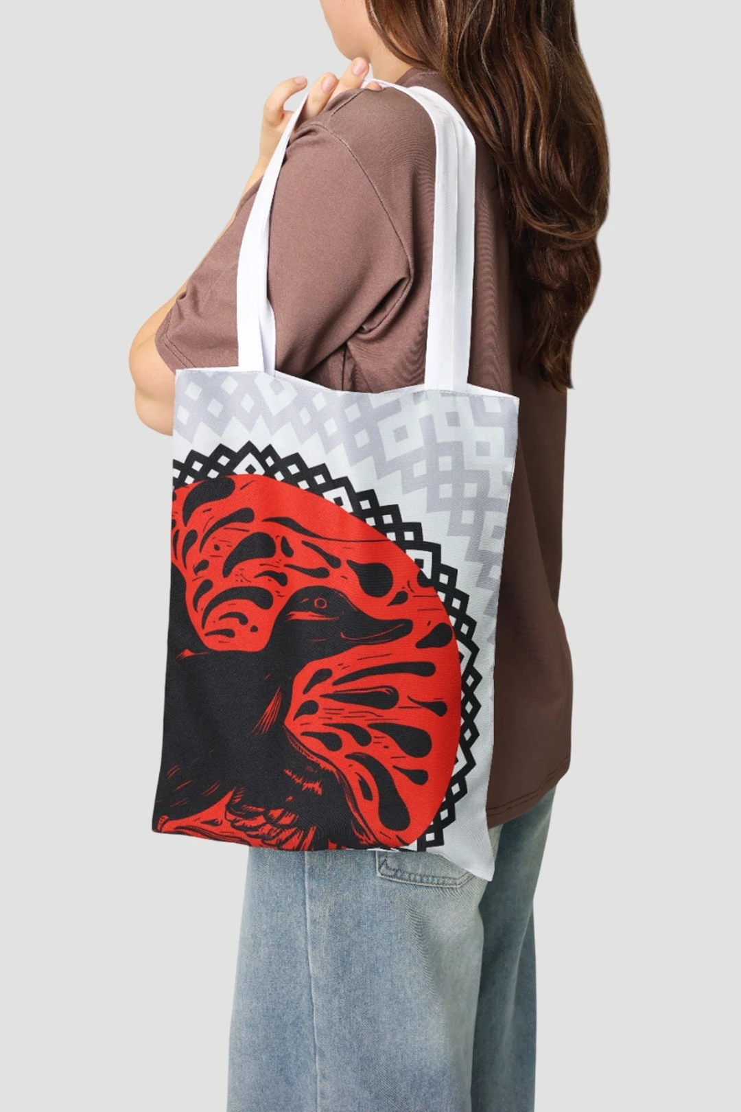 Купить сумку Лайт из габардина 30х40 см, с принтом "Duck"