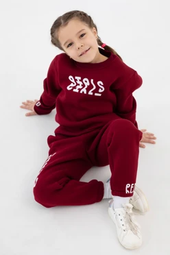 Брюки Хит из футера с начесом детские, однотонные#2