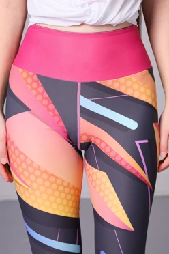 Легинсы женские с широким поясом с принтом "Sunday"#2