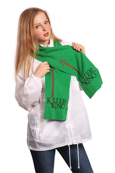 Шарф флисовый однослойный 15х120 см, однотонный "Killer King"#3