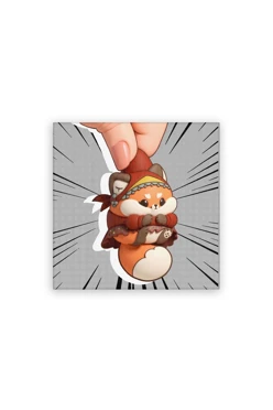 Купить магнит из дерева 6х6 см квадрат, с принтом "Fox" Купить магнит из дерева 6х6 см квадрат, с принтом "Fox"