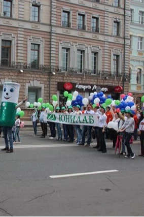 Транспарант 50х200 см, шелк, с карманами#1