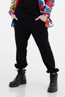 Купить брюки Хит из футера мужские черные