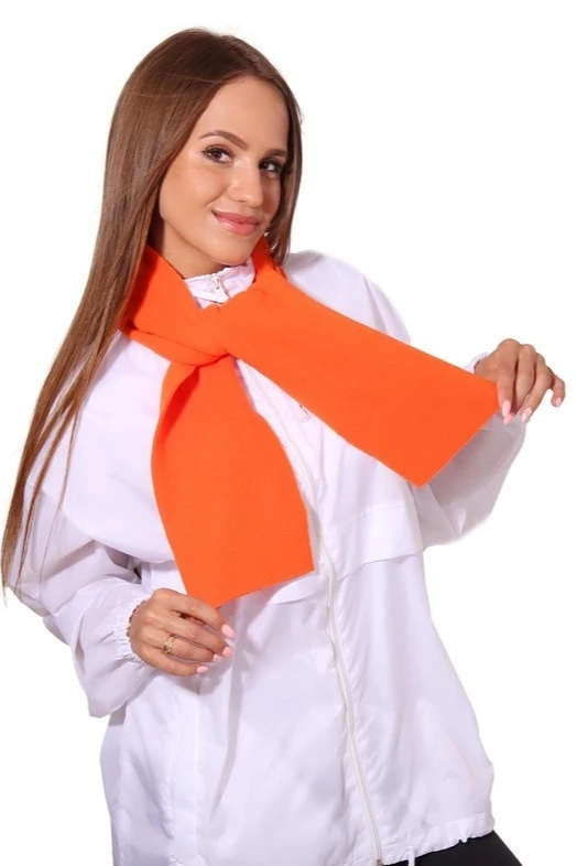 Шарф флисовый однослойный 15х130 см, однотонный#2