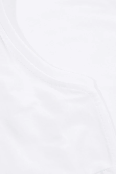 Футболка Премиум женская (Modern) однотонная белая (хлопок)#5