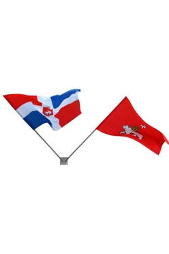 Купить кронштейн настенный на 2 штока с алюминиевым древком 2 м