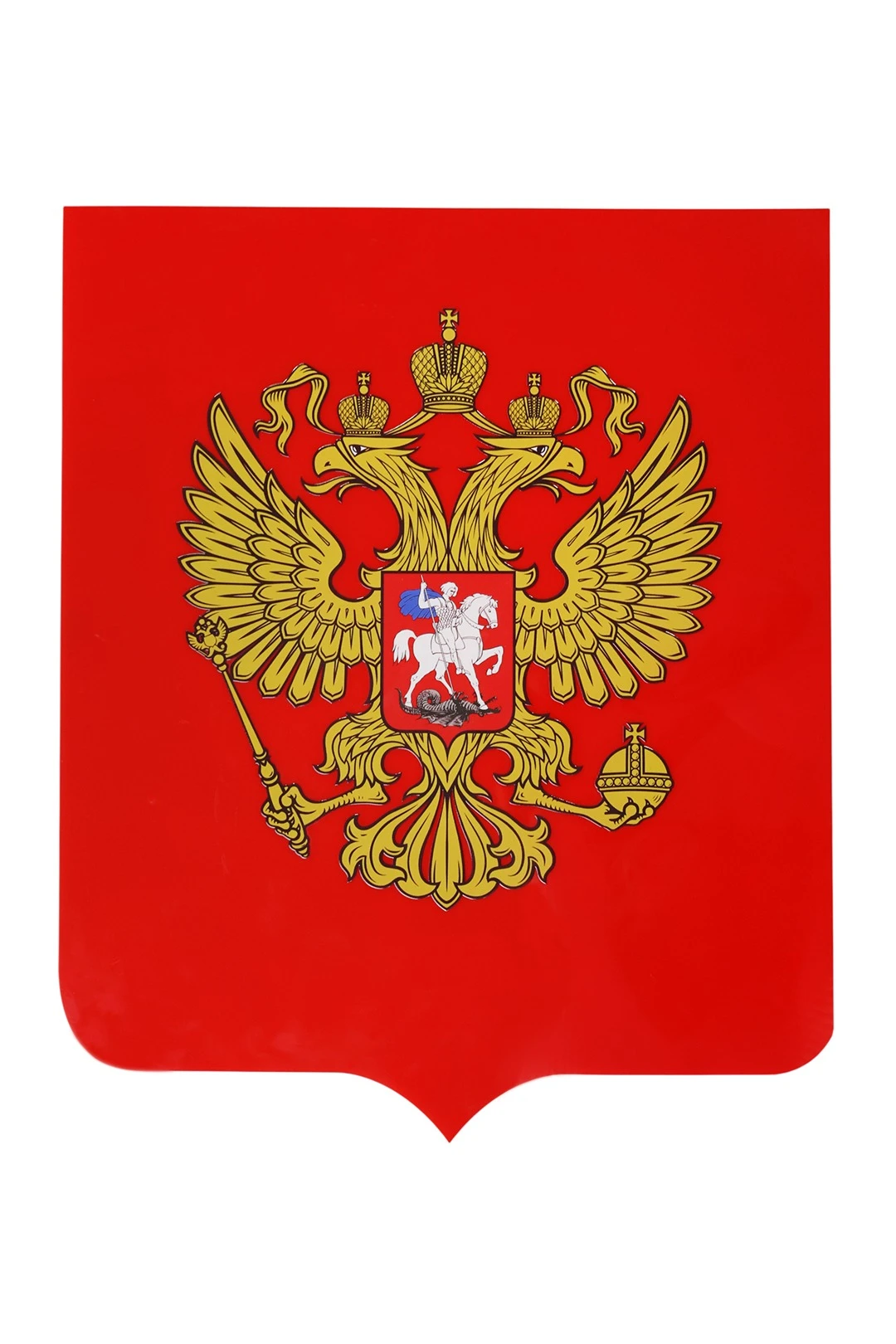 Купить герб РФ 40х48 см, печатный из акрила, без рамки
