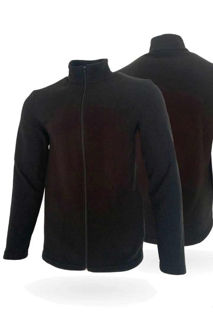 Толстовка Филл флисовая унисекс, однотонная черная#4