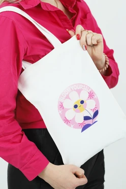 Сумка Румми из канваса 25х35 см, однотонная#2