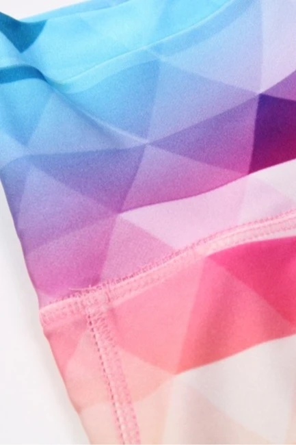 Легинсы женские с широким поясом с принтом "Pixels"#2