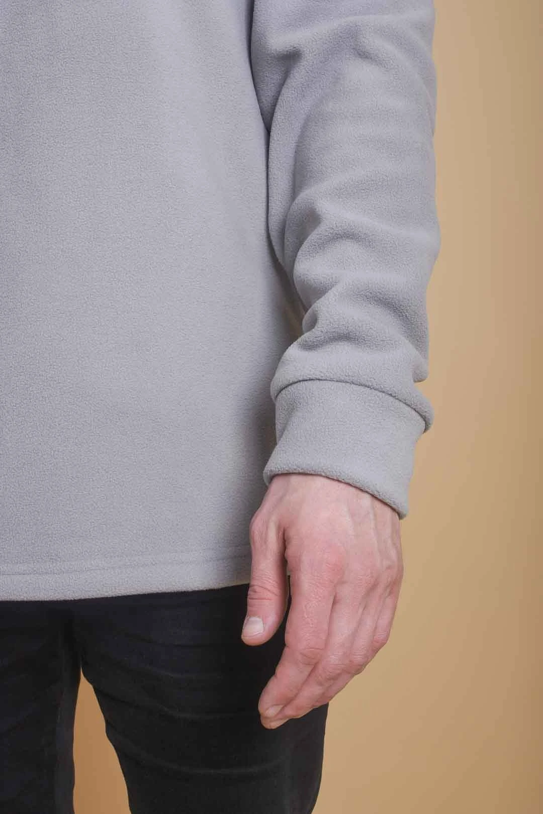 Толстовка Саймон флисовая унисекс, однотонная серая#2