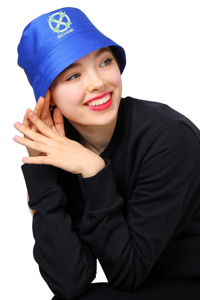 Панама Монако из греты с отстроченными полями, однотонная "Michanic"#2