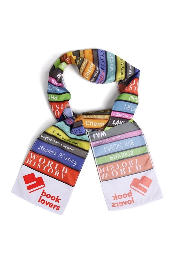 Шарф однослойный легкий 15х130 см, с полной запечаткой "History-World"#3