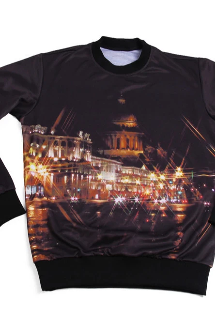 Свитшот Гарри унисекс из адидаса с полной запечаткой "#Piter"#1