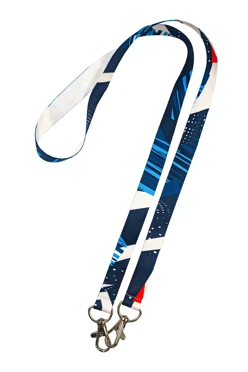 Лента для бейджа блекаут ширина 1,5 см, с двумя карабинами-люкс, с печатью#1 Лента для бейджа блекаут ширина 1,5 см, с двумя карабинами-люкс, с печатью#1