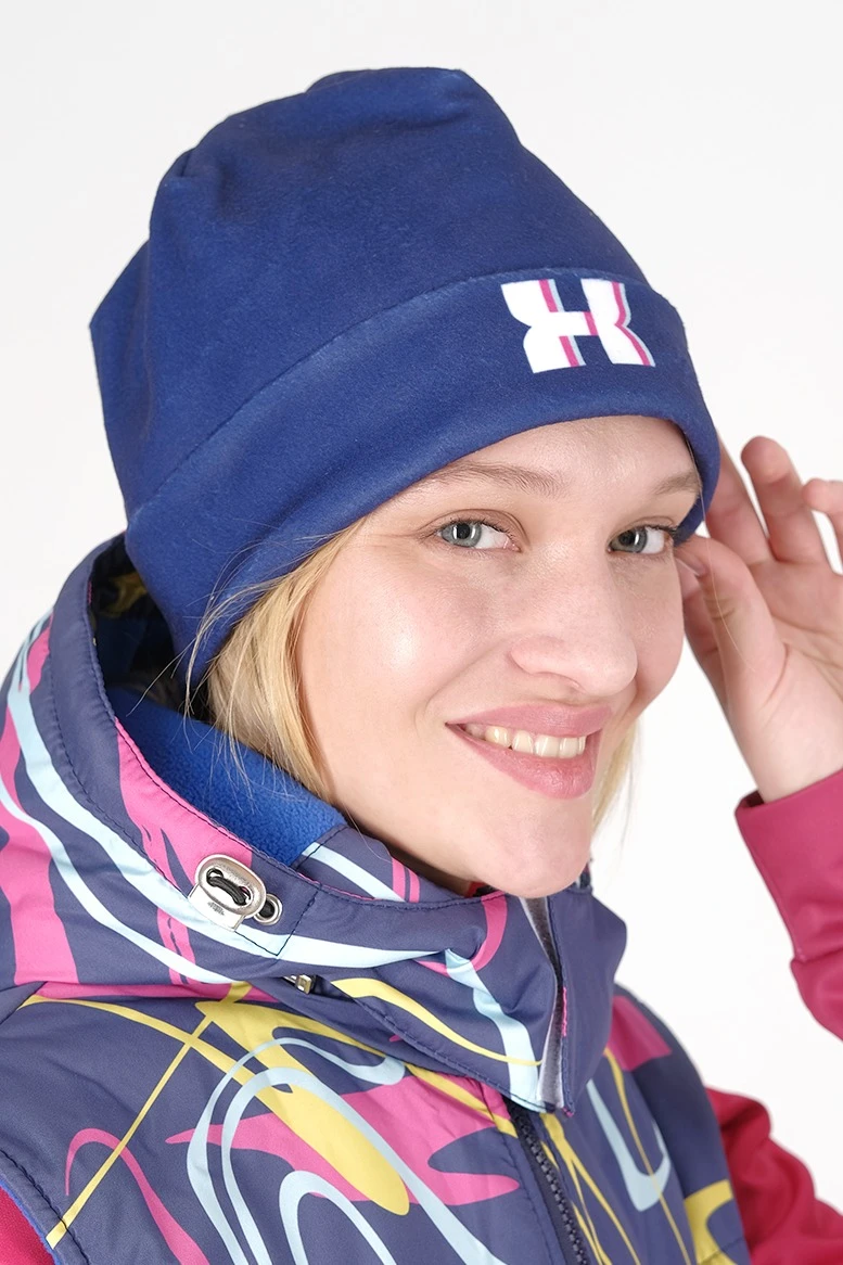 Шапка Лофт флисовая двухслойная взрослая, с полной запечаткой#3