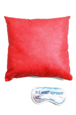 Купить подушку из спанбонда 35х35 см, однотонную красную