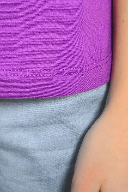 Футболка Премиум детская (Modern) однотонная фиолетовая (хлопок)#4