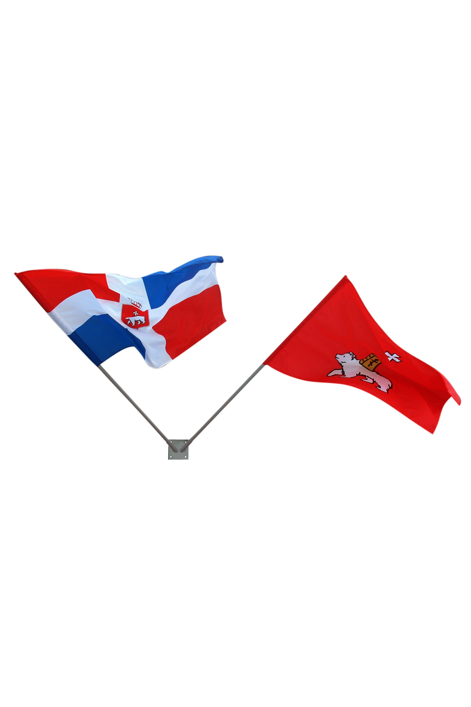 Кронштейн уличный настенный на 2 штока с алюминиевыми древками 2,5 м#1