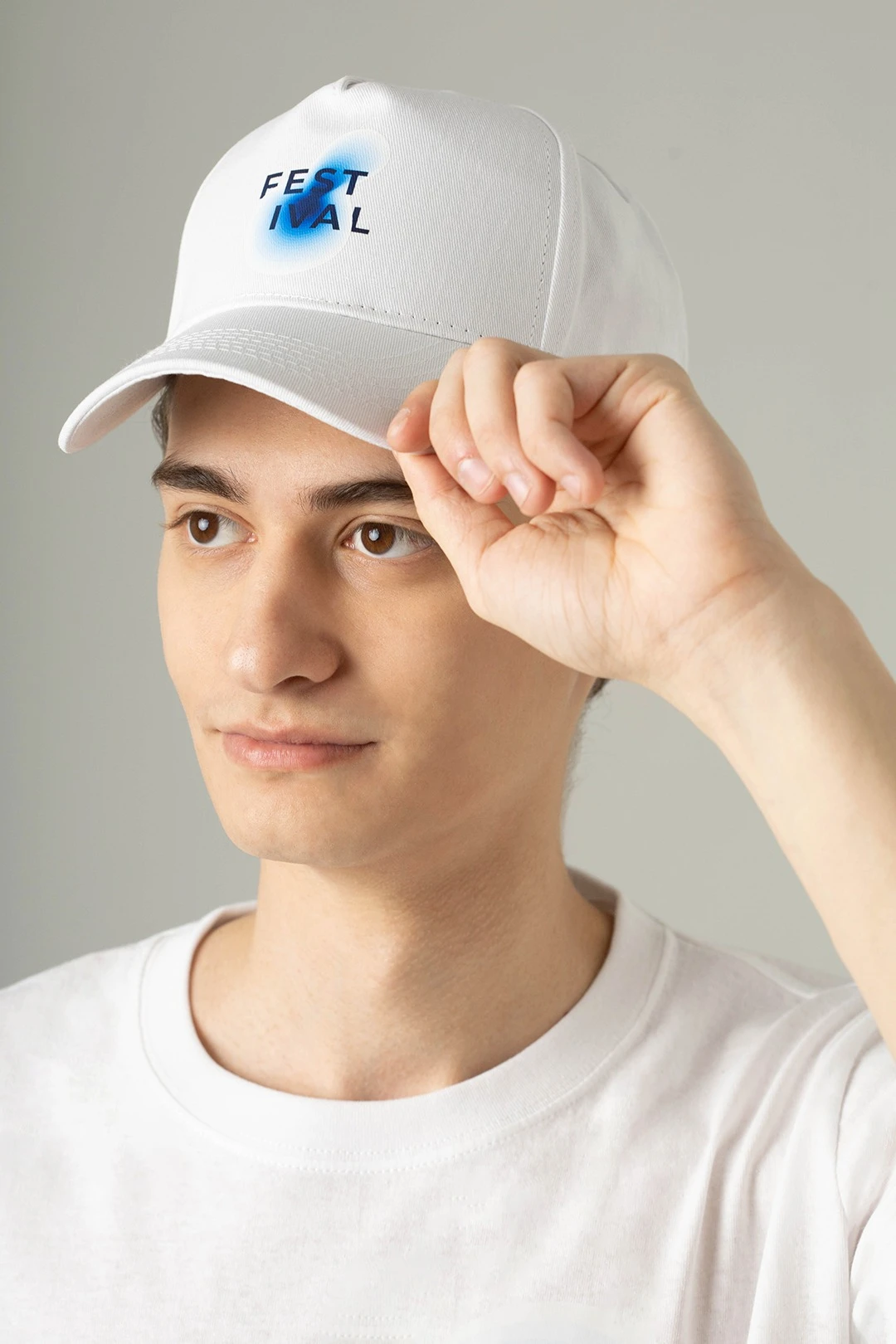 Бейсболка Актив пятиклинка взрослая, однотонная белая (хлопок)#4 Бейсболка Актив пятиклинка взрослая, однотонная белая (хлопок)#4