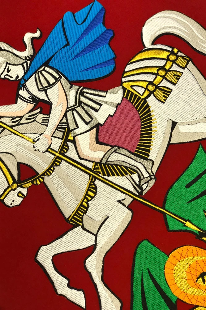 Герб Московской области 53х61 см, вышитый#2