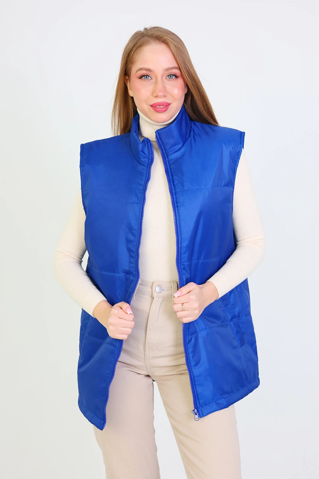 Жилет Оливер унисекс, однотонный василёк#1