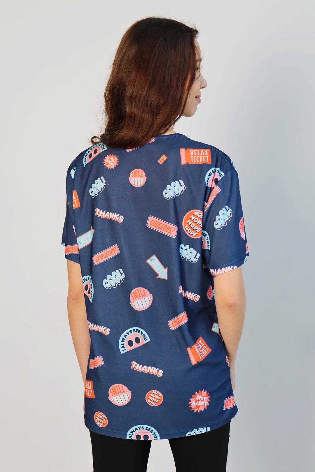 Футболка Гэлэкси женская из кулирной глади с полной запечаткой "Forward"#1 Футболка Гэлэкси женская из кулирной глади с полной запечаткой "Forward"#1