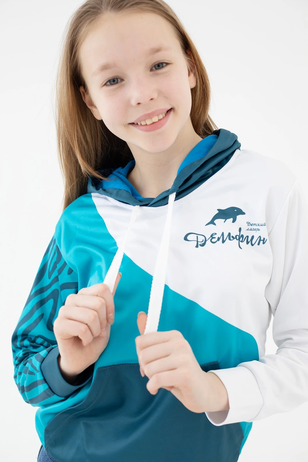 Худи Томми детский из адидаса с полной запечаткой "Dolphin"#3 Худи Томми детский из адидаса с полной запечаткой "Dolphin"#3