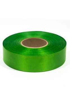 Купить ленту сатин шириной 5 см, однотонную зеленую