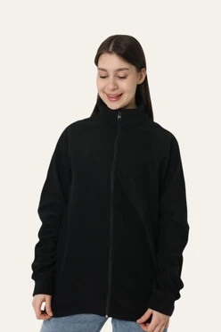 Купить толстовку Каспер флисовую унисекс, однотонную черную