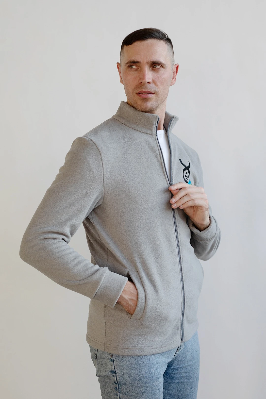 Толстовка Харисон флисовая без капюшона унисекс, однотонная "Color Market"#4