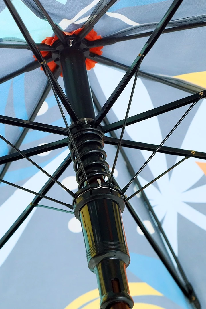 Зонт-трость Мэри с деревянной ручкой однослойный, с полной запечаткой (без совмещения) "Autumn"#6