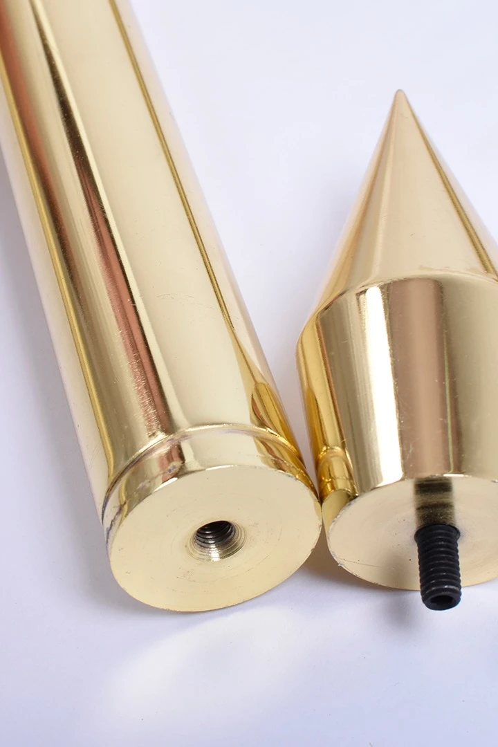 Подставка напольная с основанием Круг под золото 3 штока 2,1 метра#3