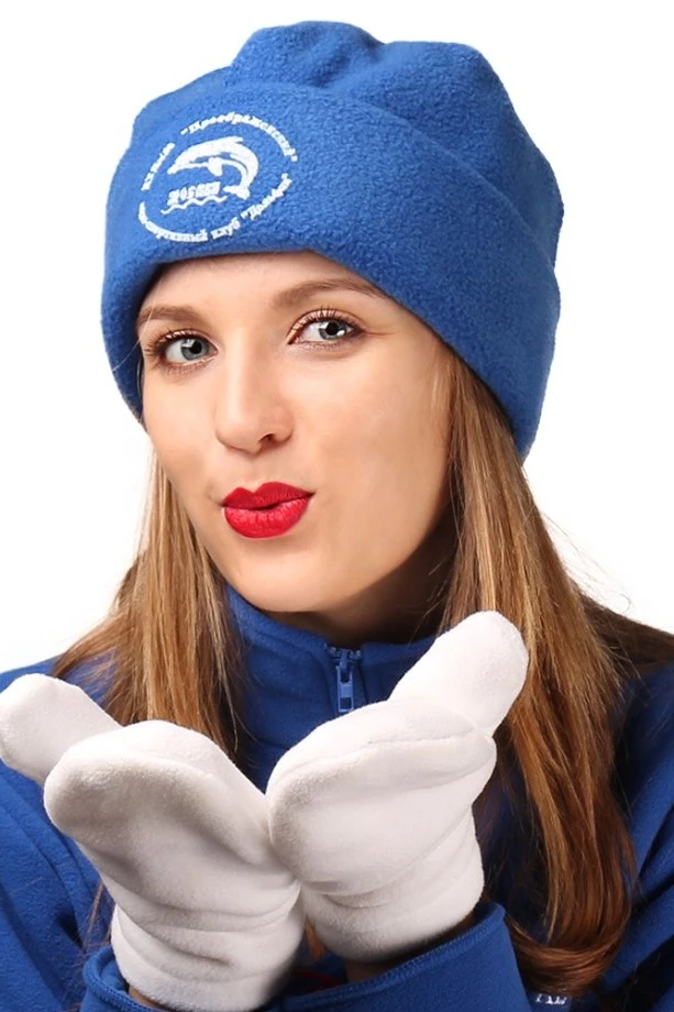 Шапка Вэст флисовая двухслойная взрослая, однотонная#1