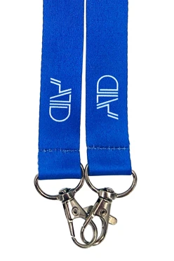 Лента для бейджа блекаут ширина 2 см, с двумя карабинами-люкс, с печатью#2 Лента для бейджа блекаут ширина 2 см, с двумя карабинами-люкс, с печатью#2