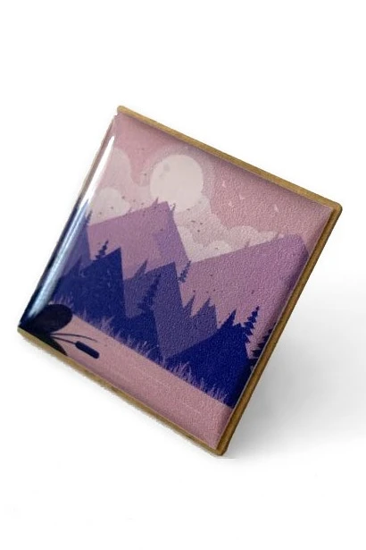 Значок заливной Квадрат 25х25 мм, с печатью#1 Значок заливной Квадрат 25х25 мм, с печатью#1