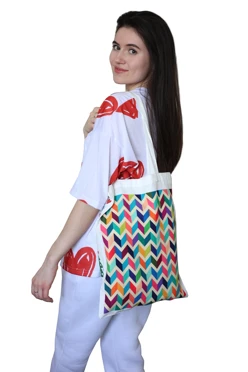 Сумка Румми из канваса 25х35 см, с печатью#1