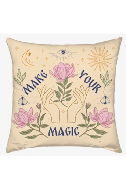 Купить подушку 35х35 см, с принтом "Make your magic"