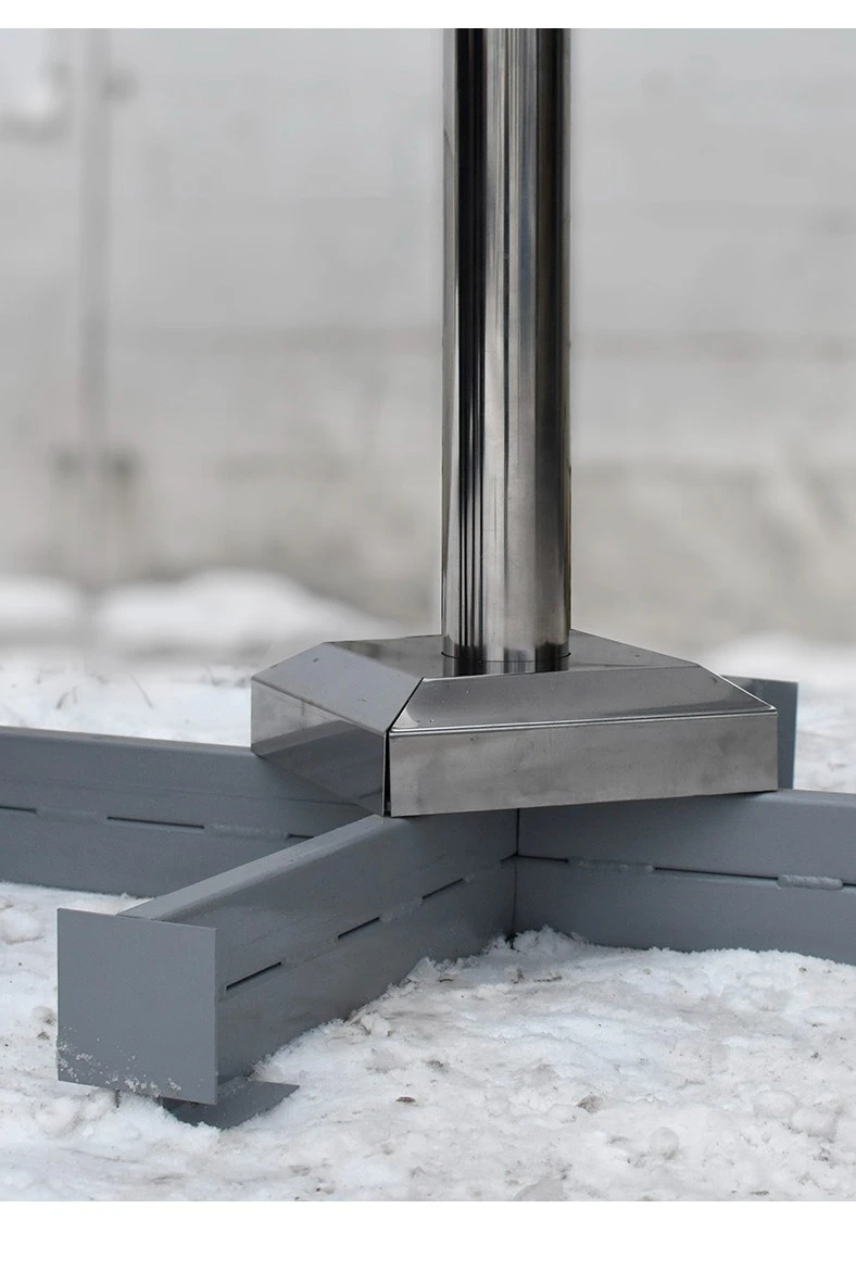 Крышка из нержавейки на основание уличного флагштока из нержавеющей стали#2