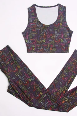Комплект женский с принтом "Yoga"#2